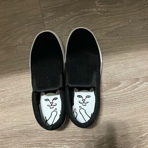 RipNdip peeking cat suede slip on shoes